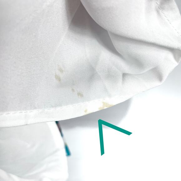 More to Come Sonya Cutout Dress White Purple Floral Mini Long Sleeve Sz M - Picture 13 of 16